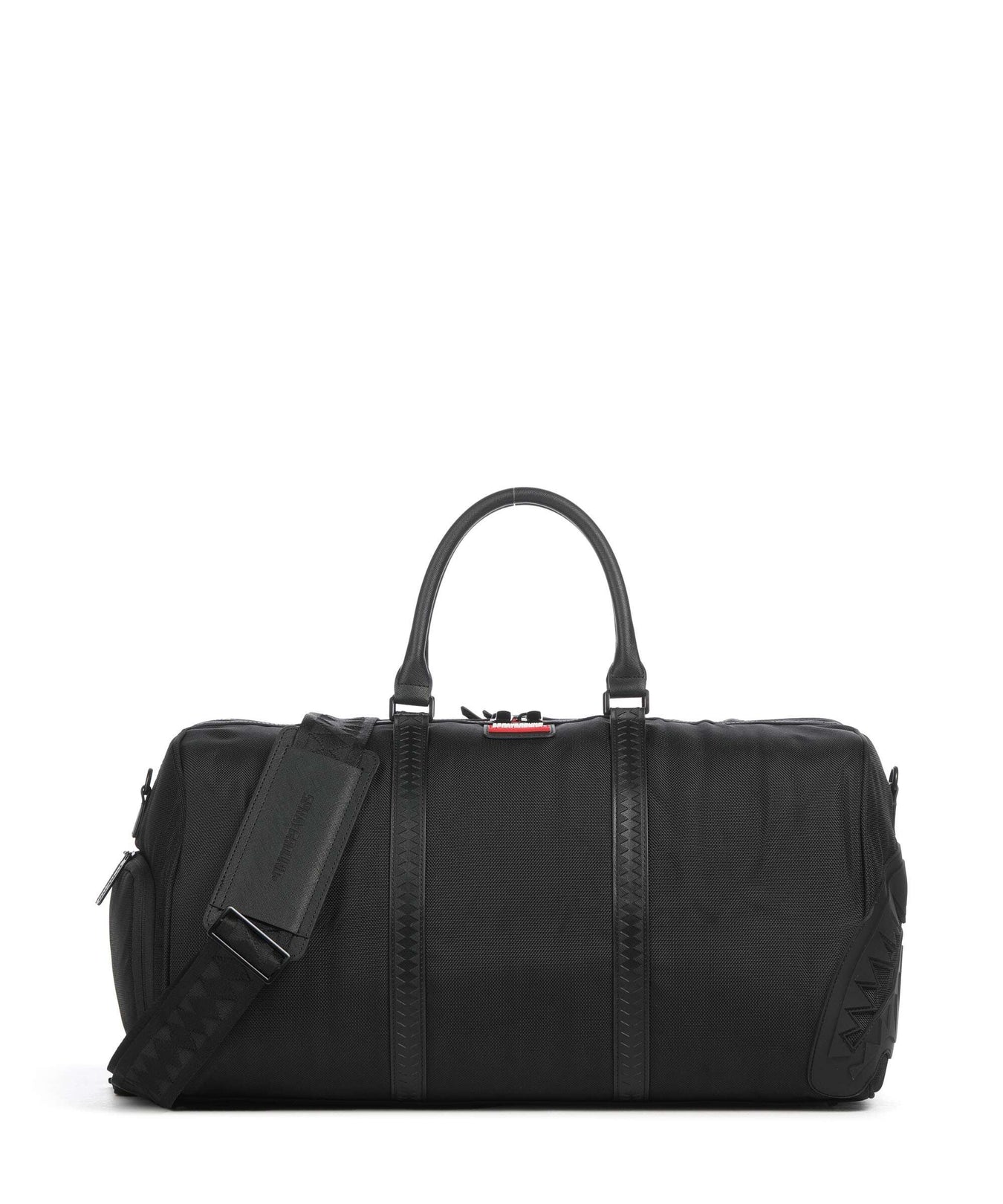 Sprayground Printed Zipper Shark Weekend bag black