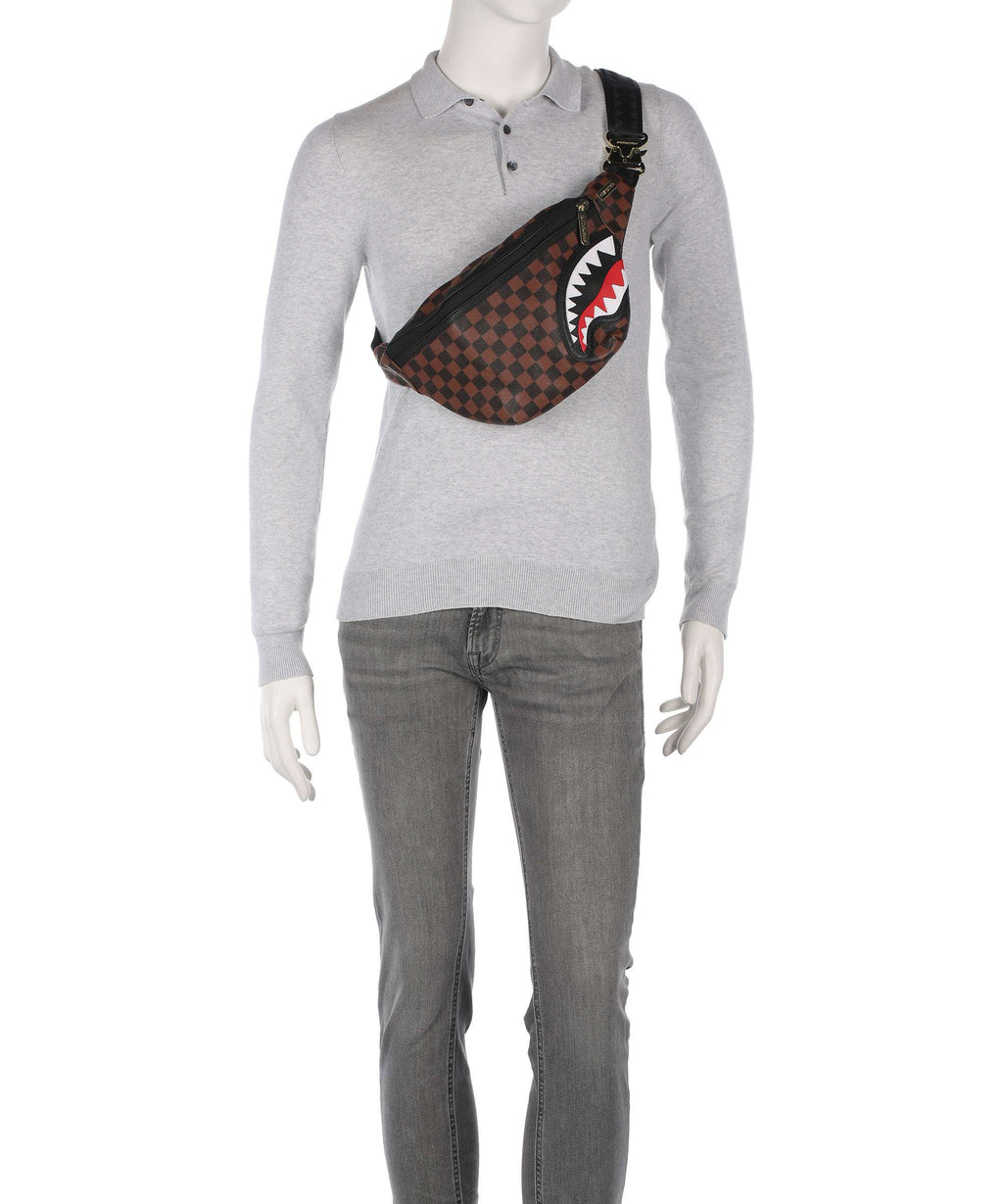 Sprayground Sawtooth Sharks in Paris Belt bag brown