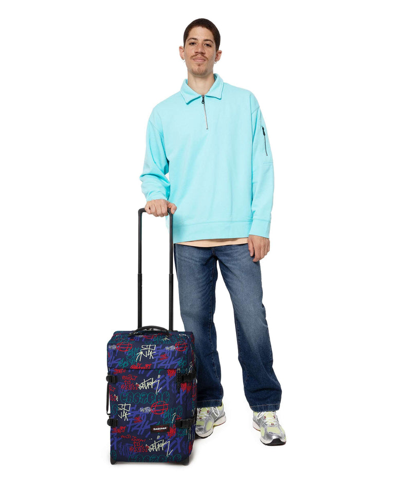 Eastpak Tranverz S Travel bag with wheels street tags blue
