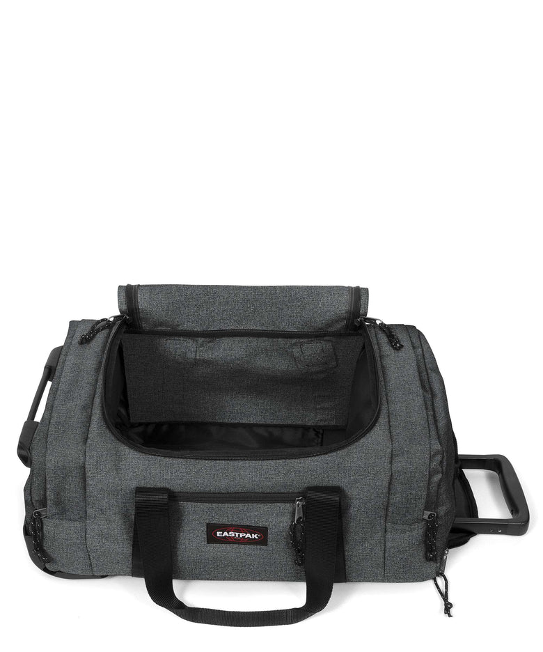 Eastpak Leatherface S + Travel bag with wheels black denim