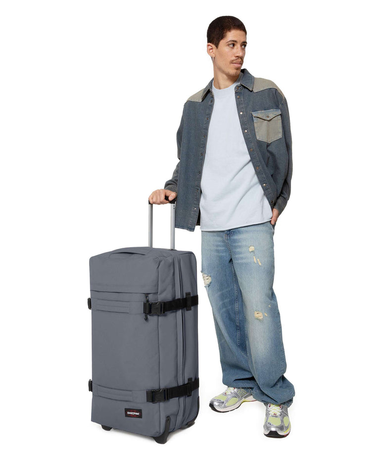 Eastpak Transit'R L Travel bag with wheels cobble grey
