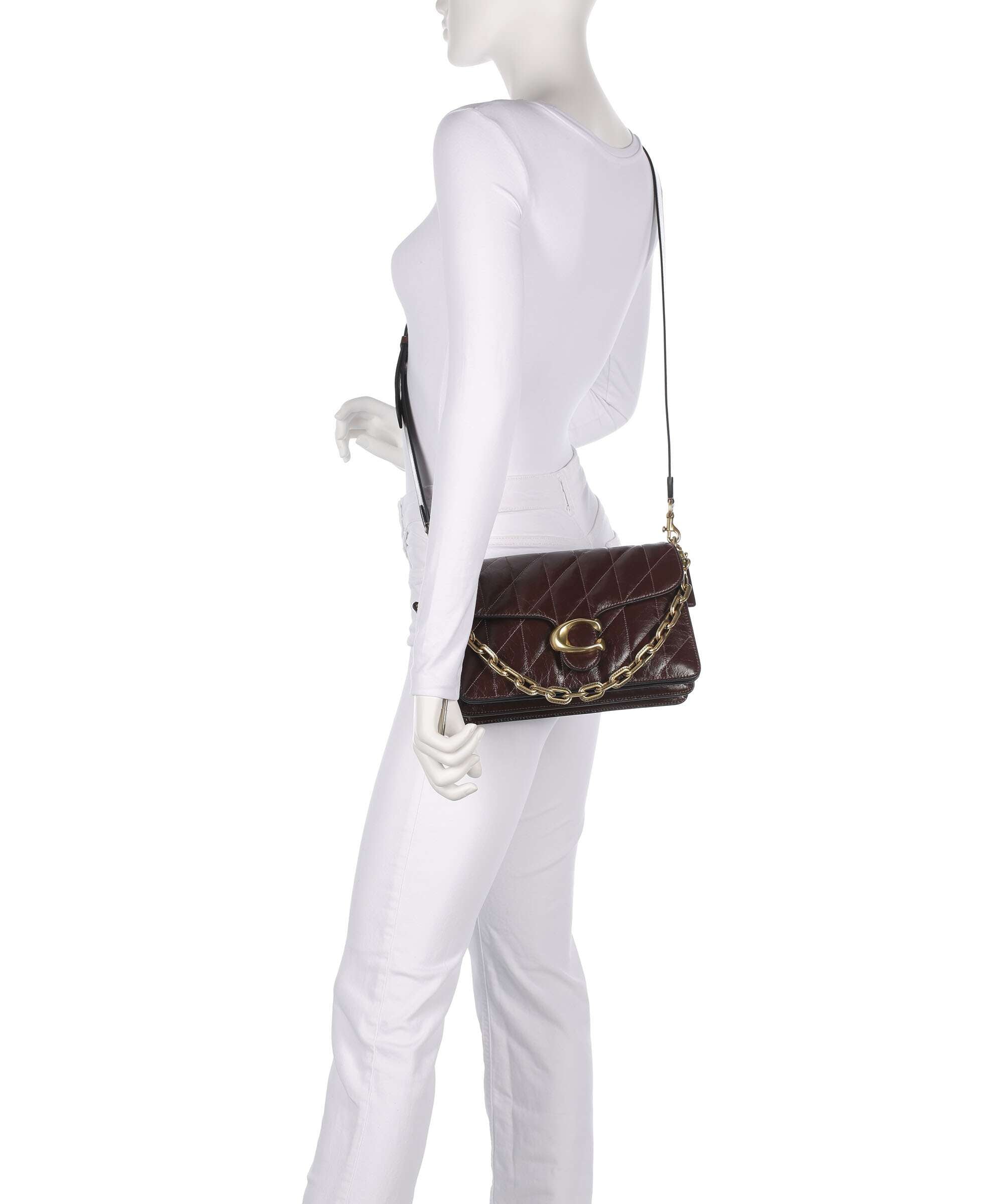 Coach Tabby Quilted Glazed Shoulder bag maple