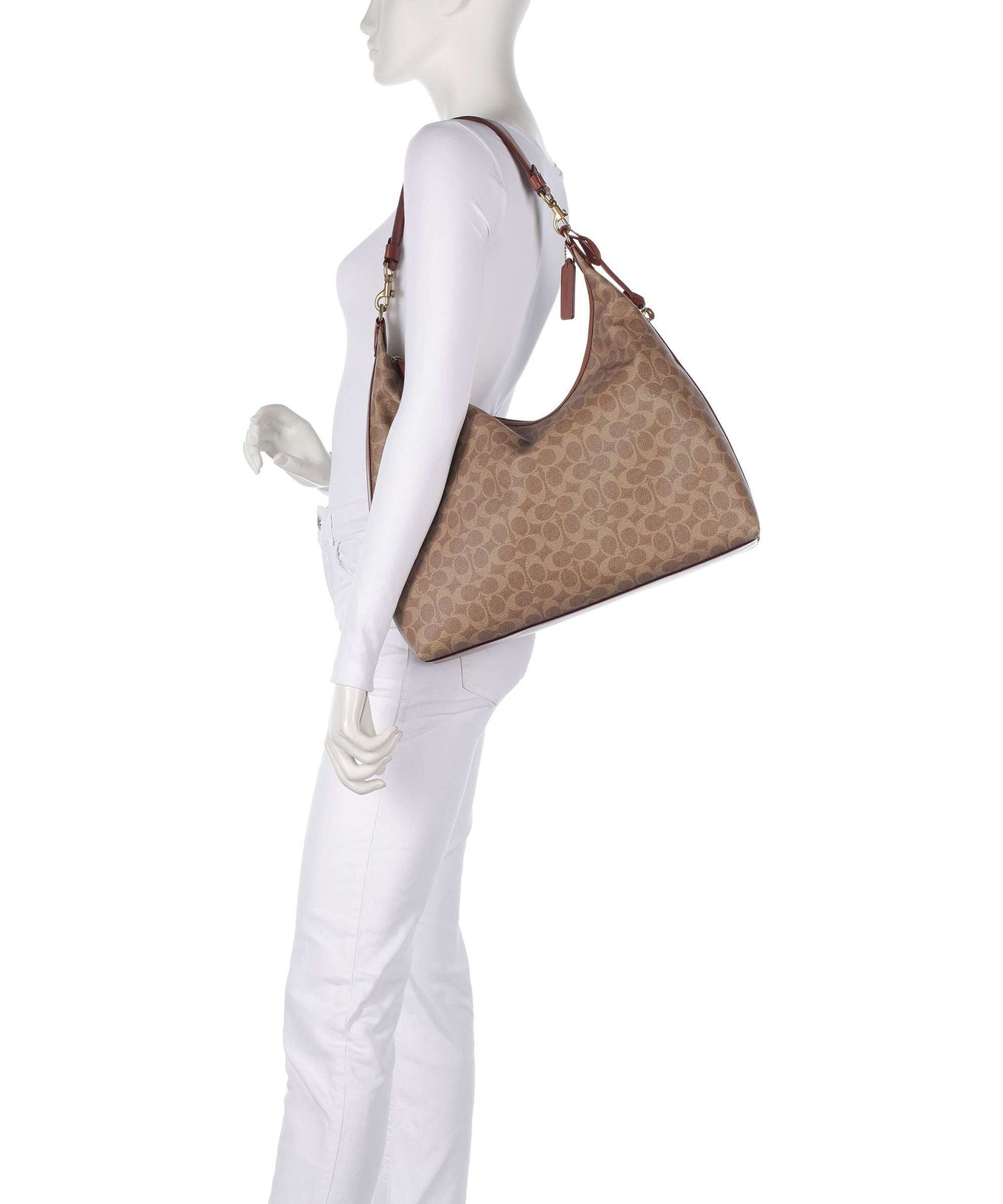 Coach Juliet Signature 38 Hobo bag tan caramel