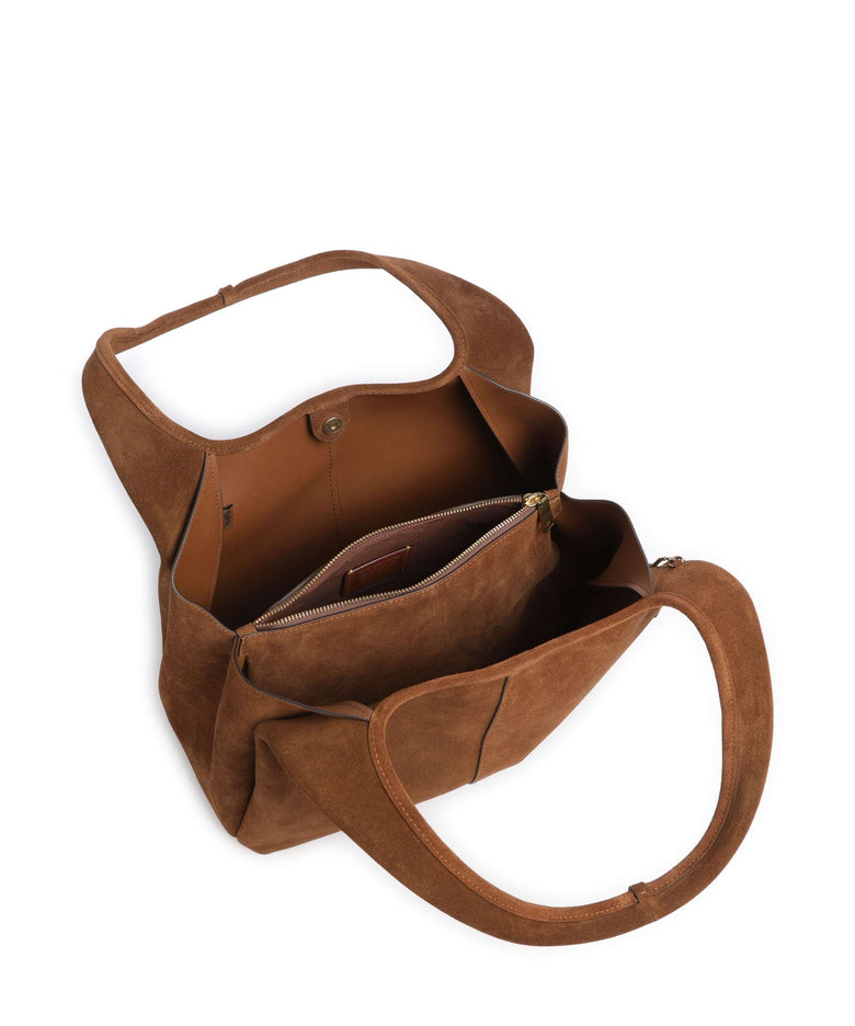 Coach Lana Suede Hobo bag warm brown