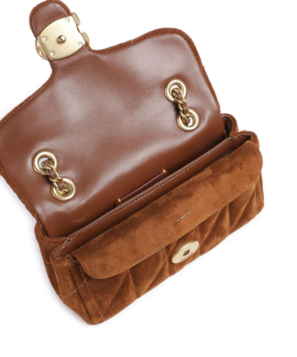Coach Tabby Quilted Suede 20 Shoulder bag warm brown