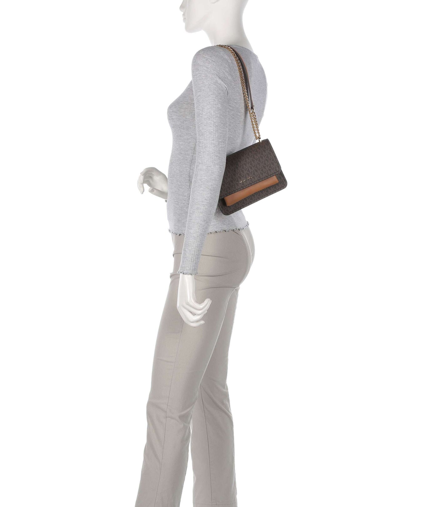 Michael Kors Claire Small Shoulder bag brown/acorn