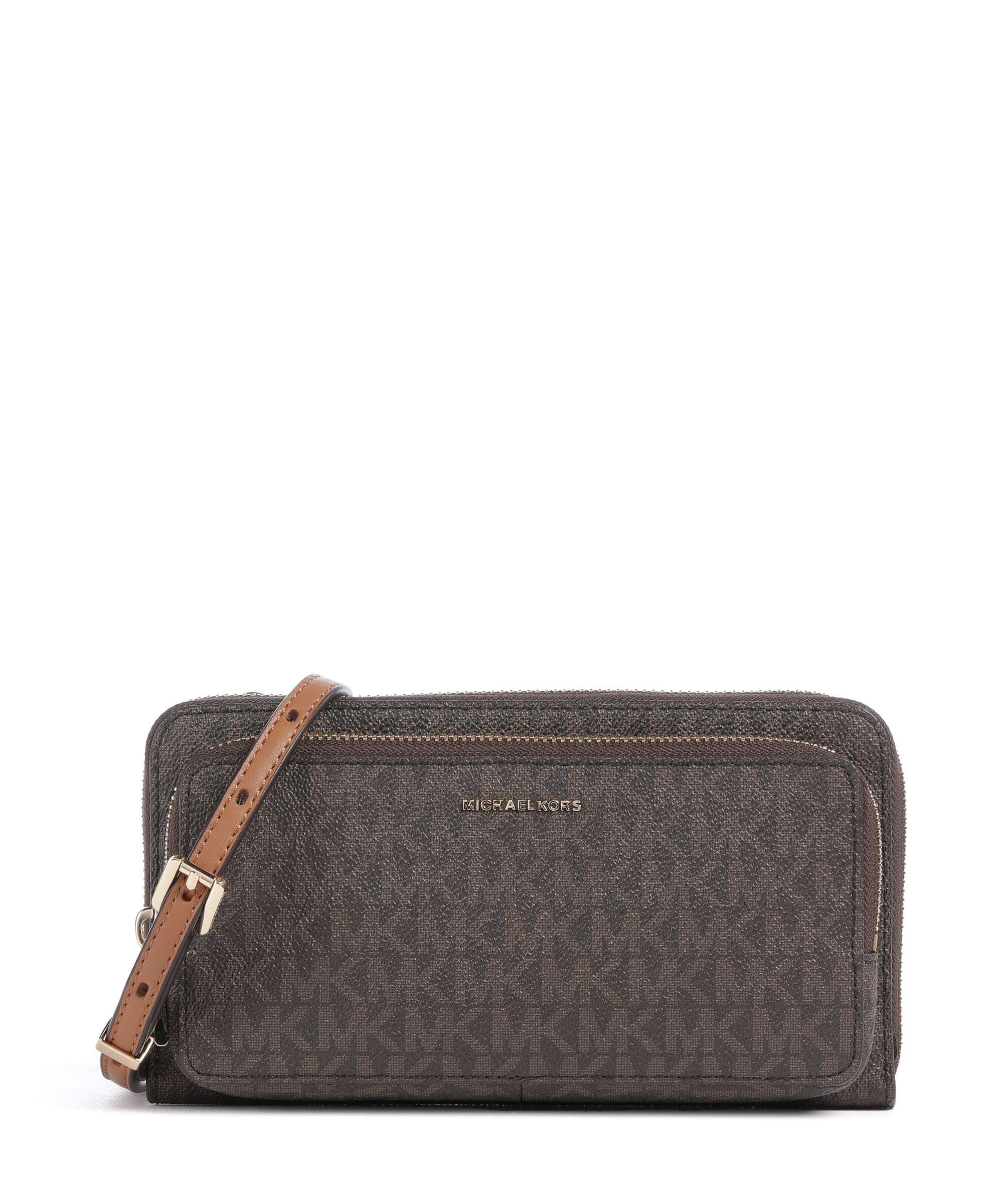 Michael Kors Jet Set Large Continental Crossbody bag brown/acorn