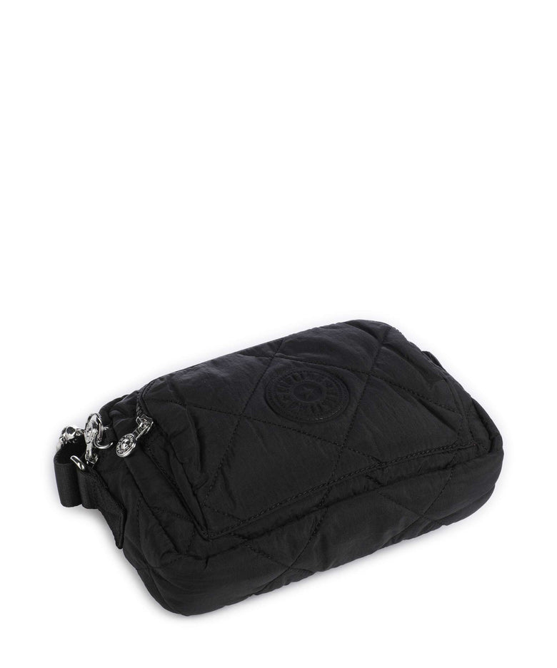 Kipling Crinkled Quilt Abanu M Zip Crossbody bag cosmic black