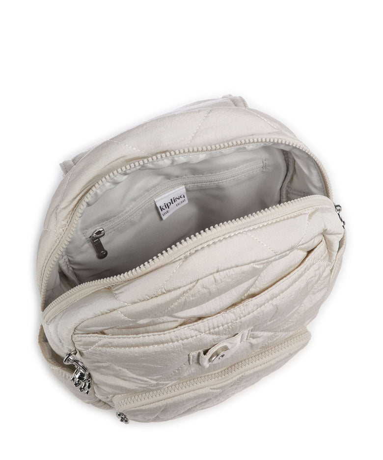 Kipling Crinkled Quilt City Pack S Backpack airy beige