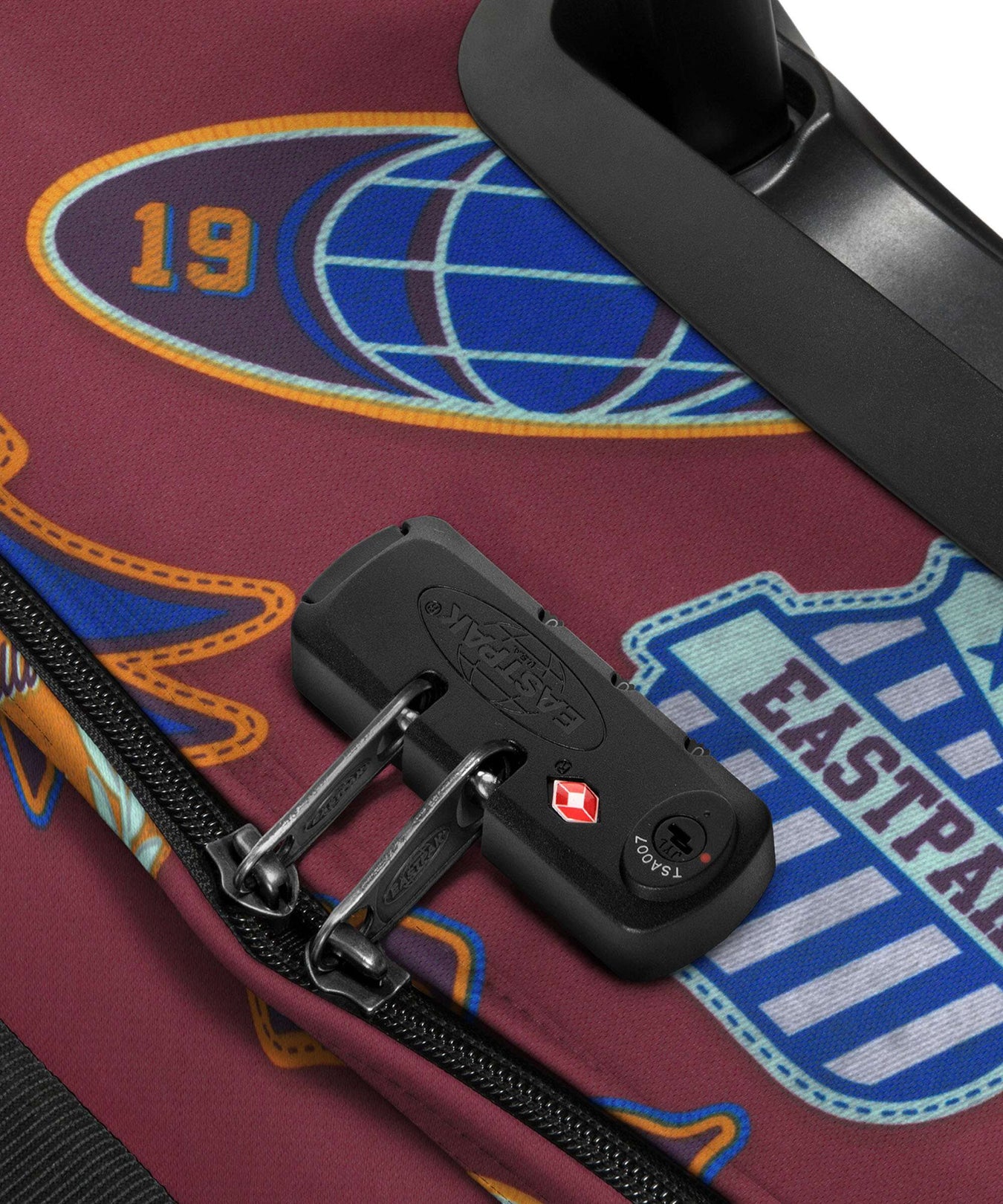 Eastpak Tranverz M Travel bag with wheels clash burgundy