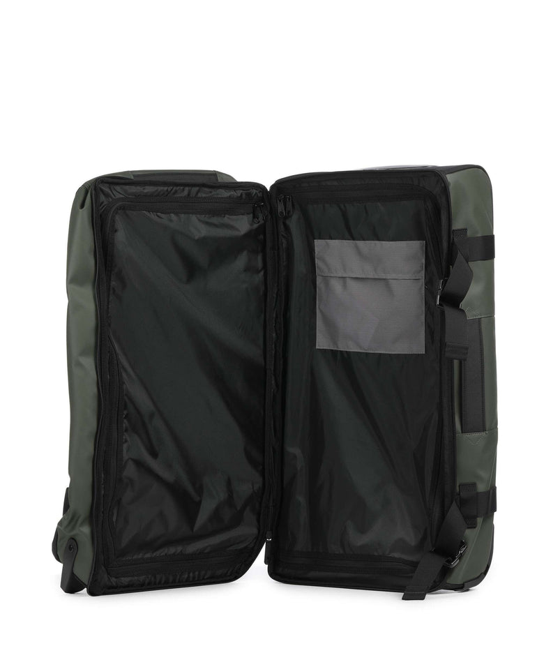 Eastpak Cnnct Tranverz M Travel bag with wheels top khaki