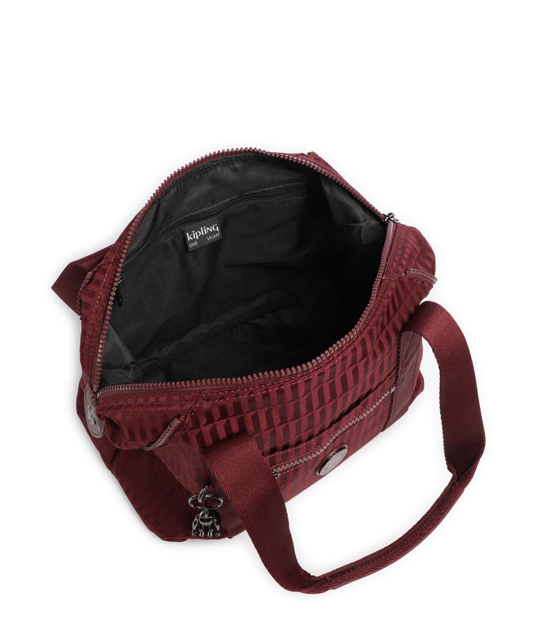 Kipling Elevated Art Mini Handbag maroon tile