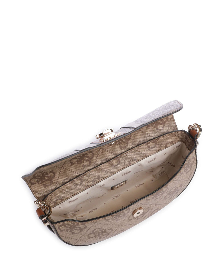 Guess Erenia Shoulder bag latte logo