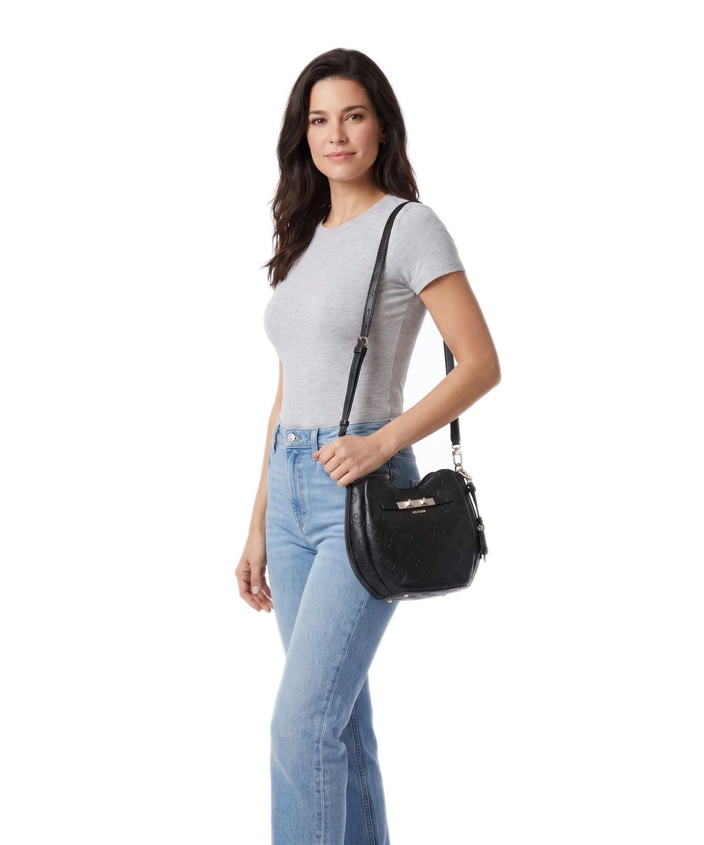 Guess Carmella Bucket bag black logo