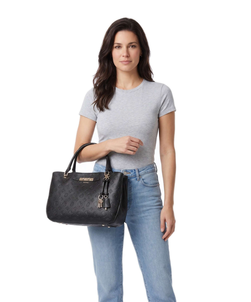 Guess Carmella Girlfriend Handbag black logo