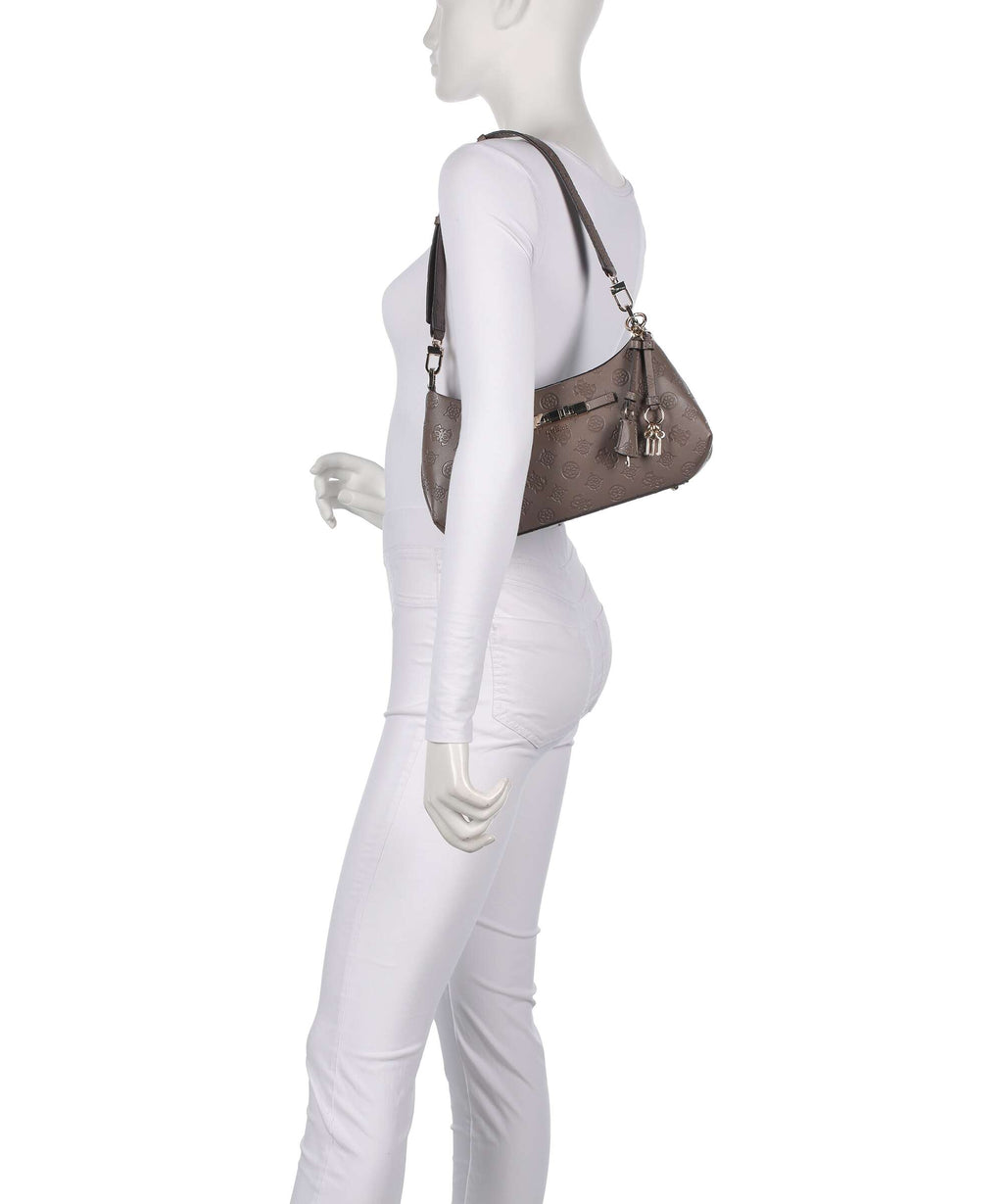 Guess Carmella Shoulder bag taupe logo