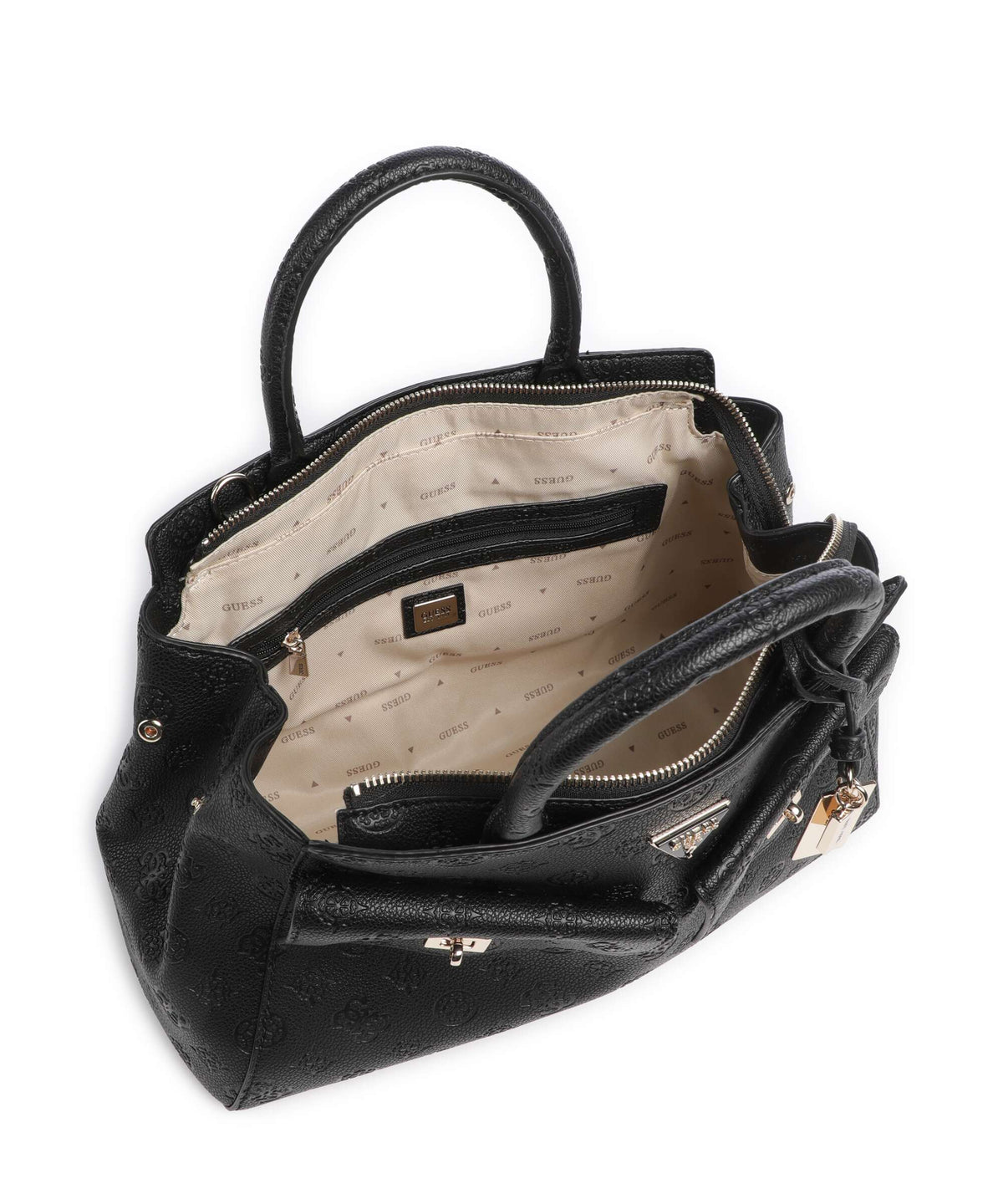 Guess Blake Large Handbag black logo