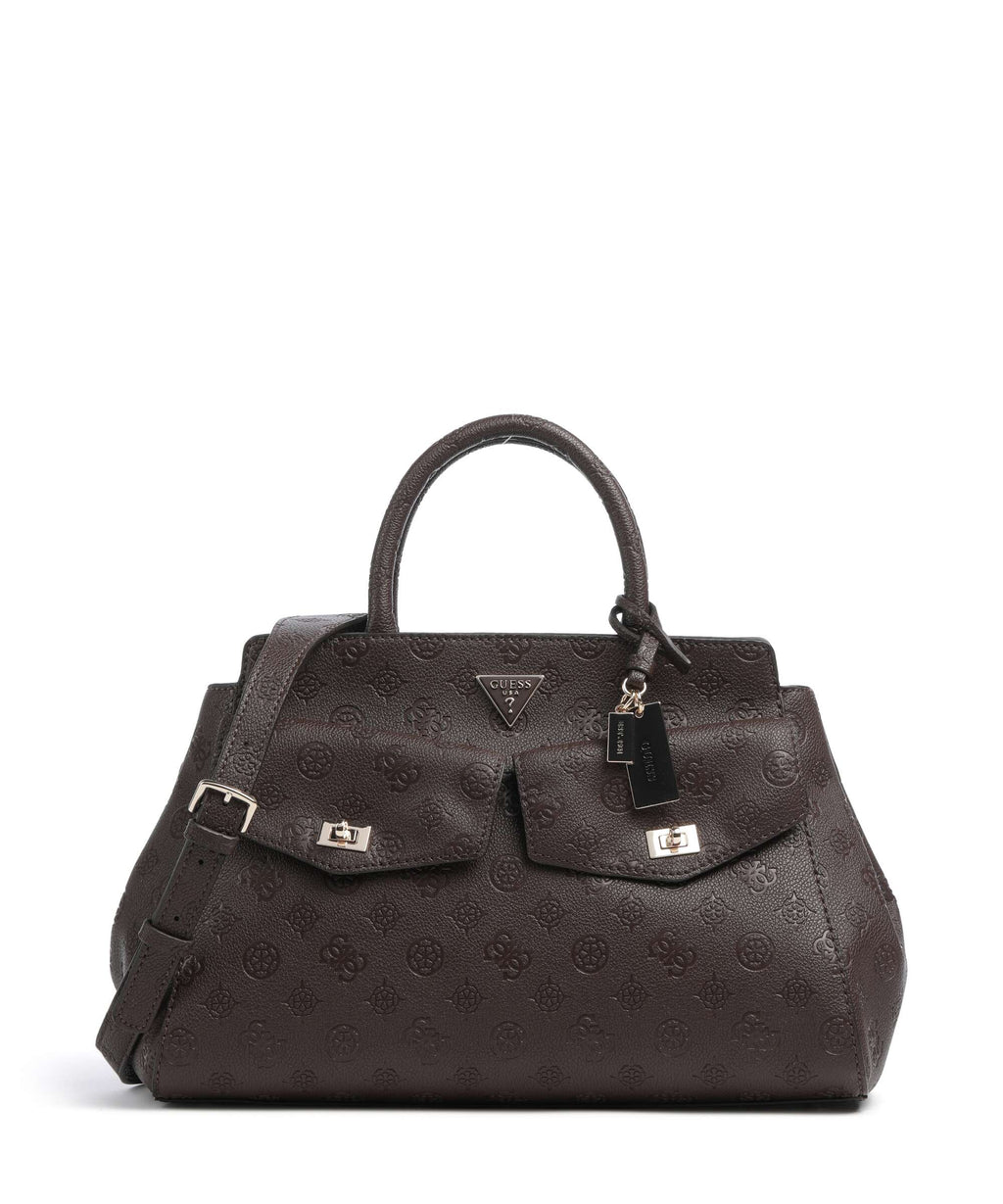 Guess Blake Large Handbag brown logo