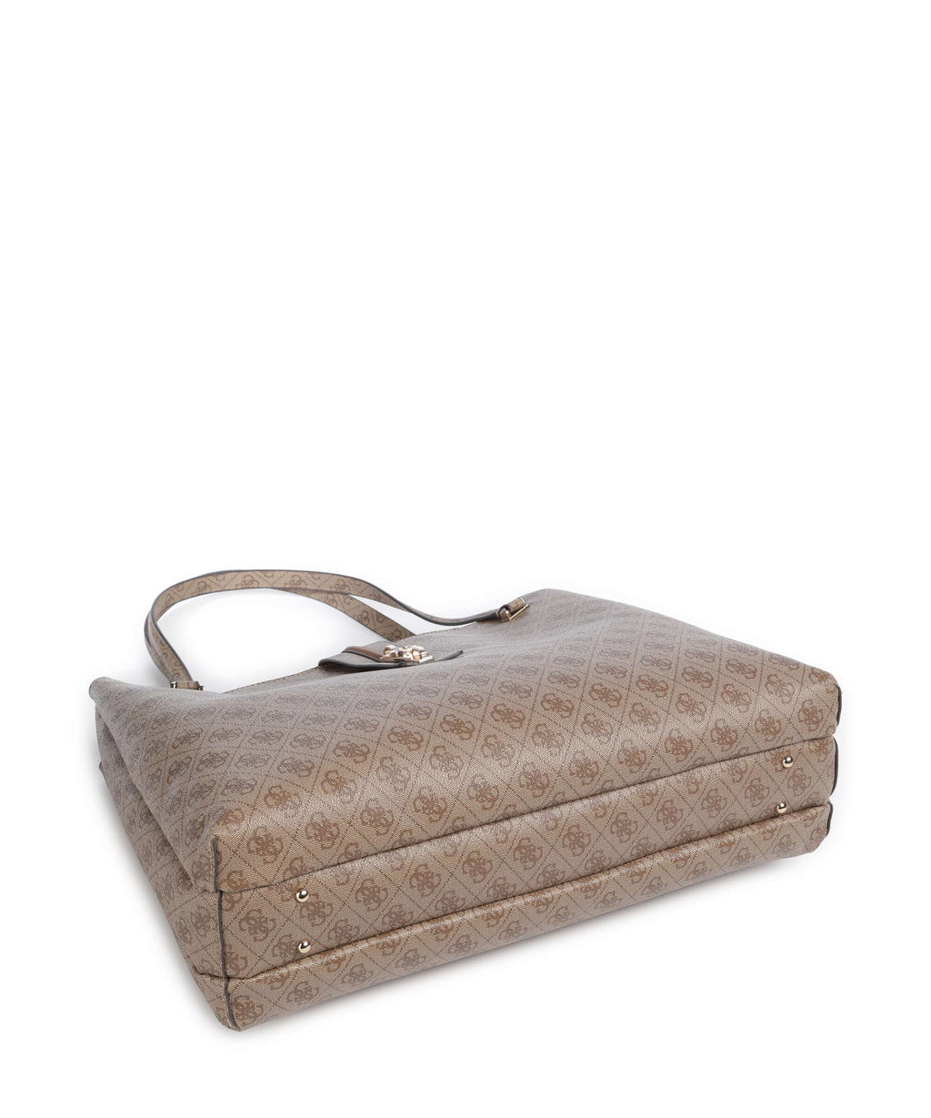 Guess Yvonne Logo Tote bag latte logo
