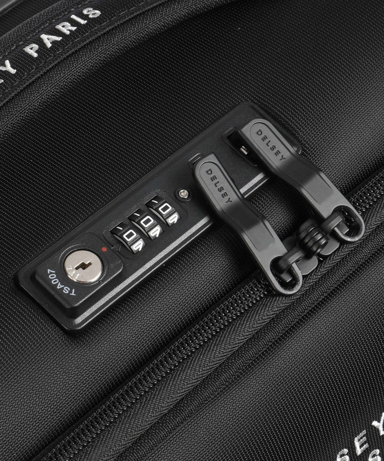 Delsey Paris Brochant 3 Spinner (4 wheels) deep black