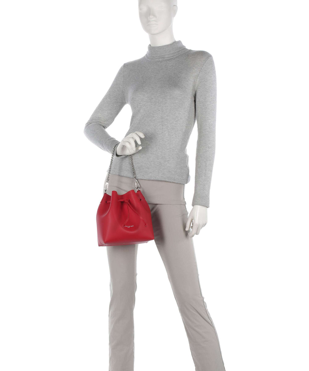 Lancaster Pur & Element City Bucket bag rouge