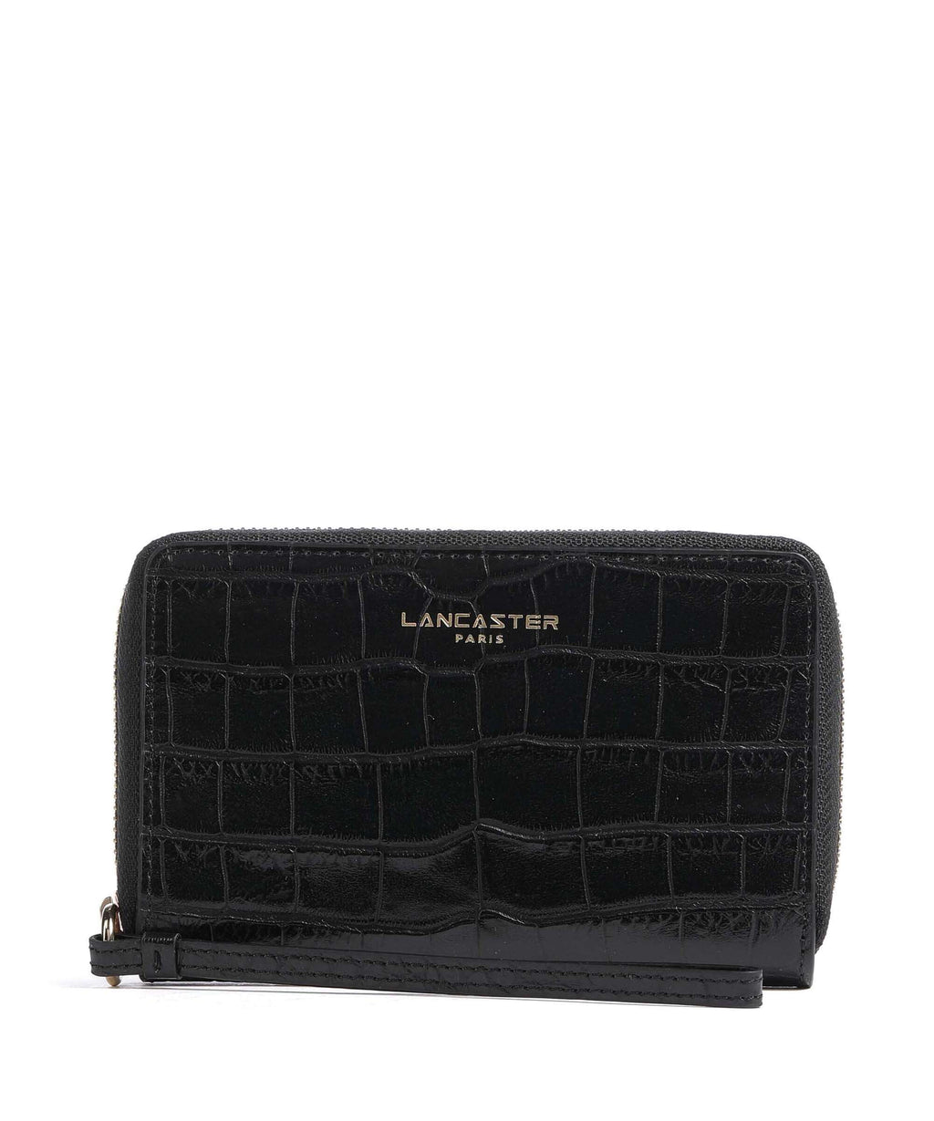 Lancaster Exotic Croco Wallet noir