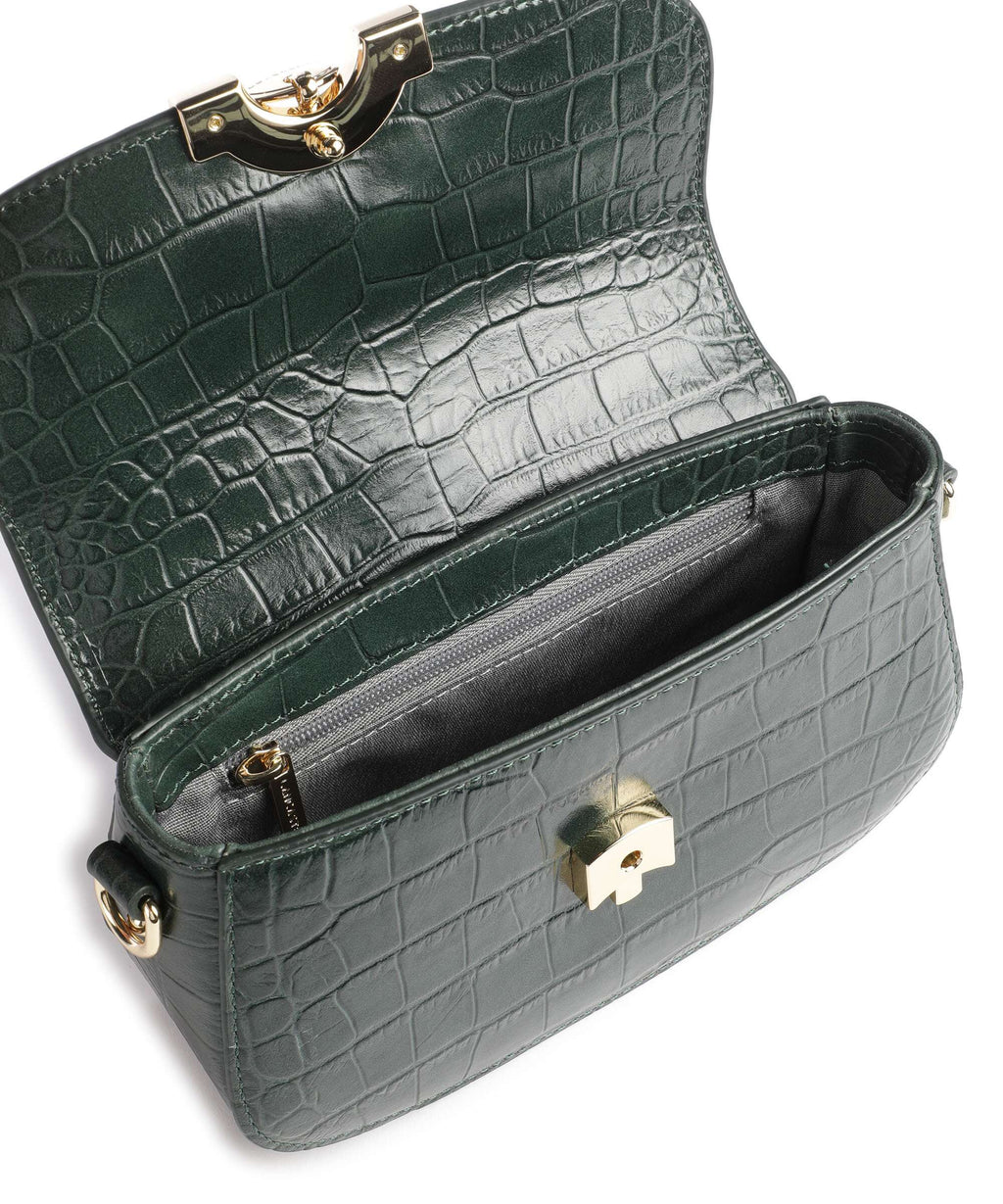 Lancaster Exotic CN Croco Crossbody bag vertforêt