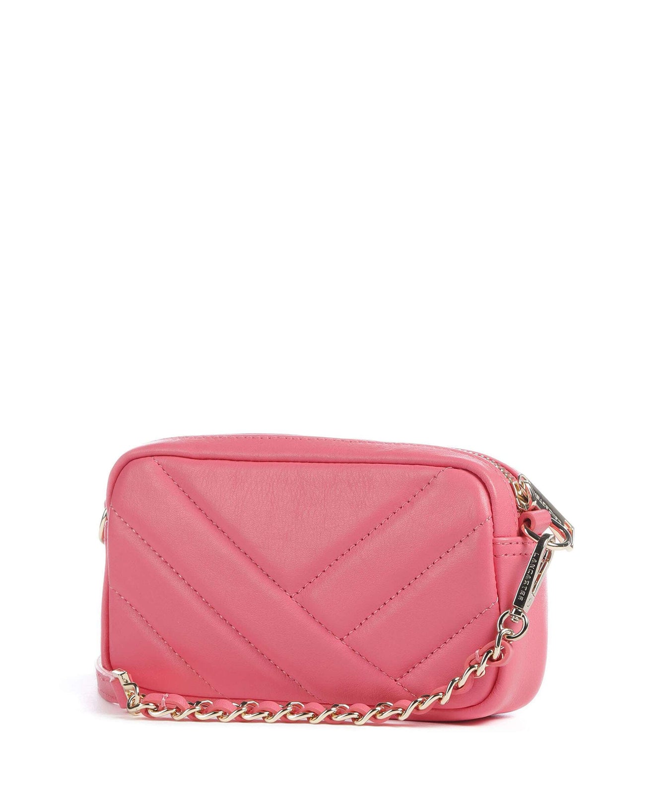 Lancaster Soft Matelassé Crossbody bag rose fonce