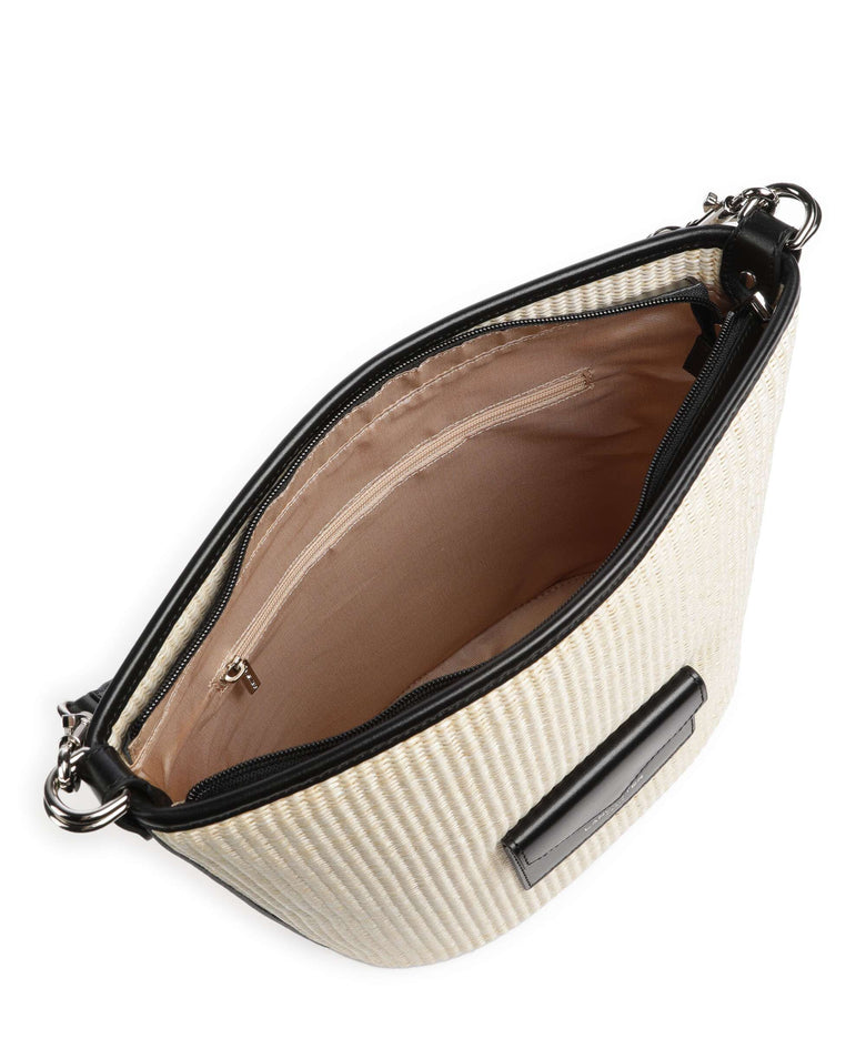 Lancaster Actual Mini Osier Hobo bag beige