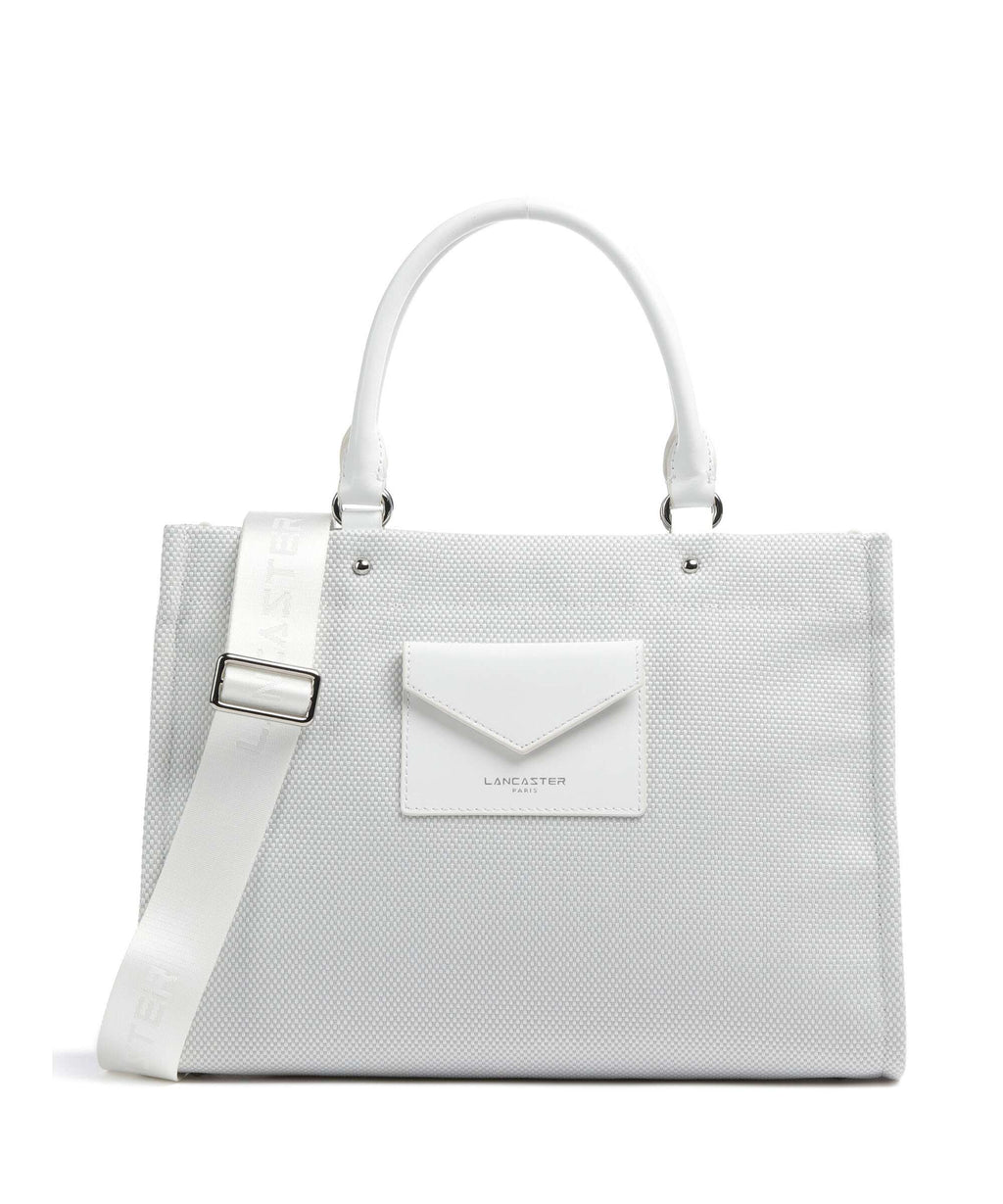 Lancaster Actual Conscious Canvas Handbag blanc