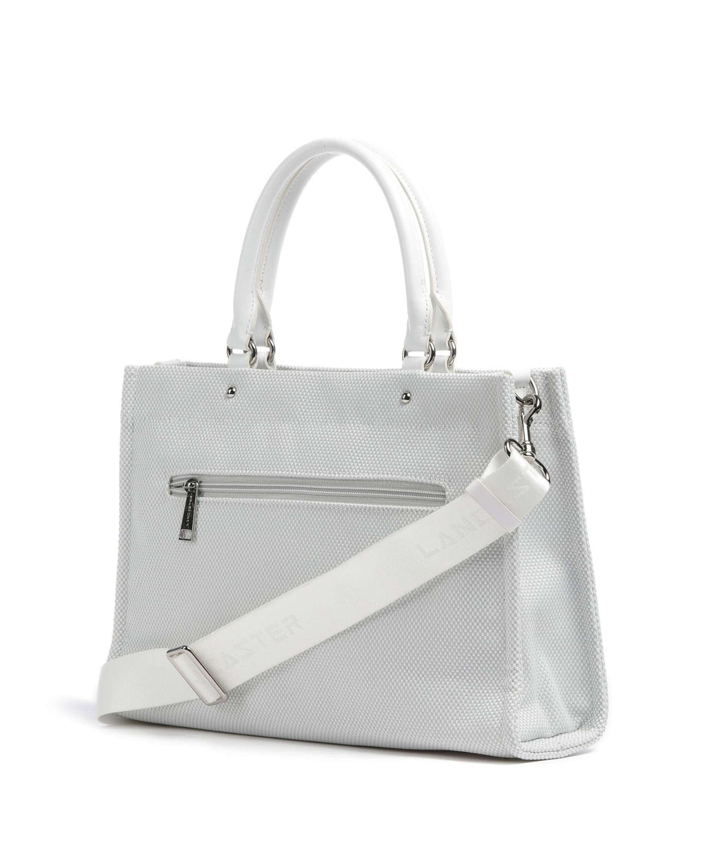 Lancaster Actual Conscious Canvas Handbag blanc