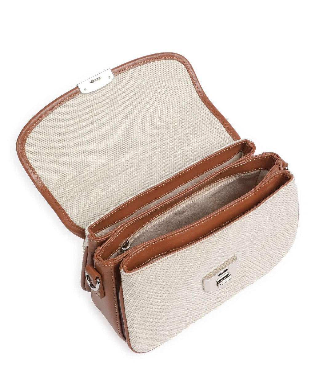 Lancaster Canvas Fia Crossbody bag camel