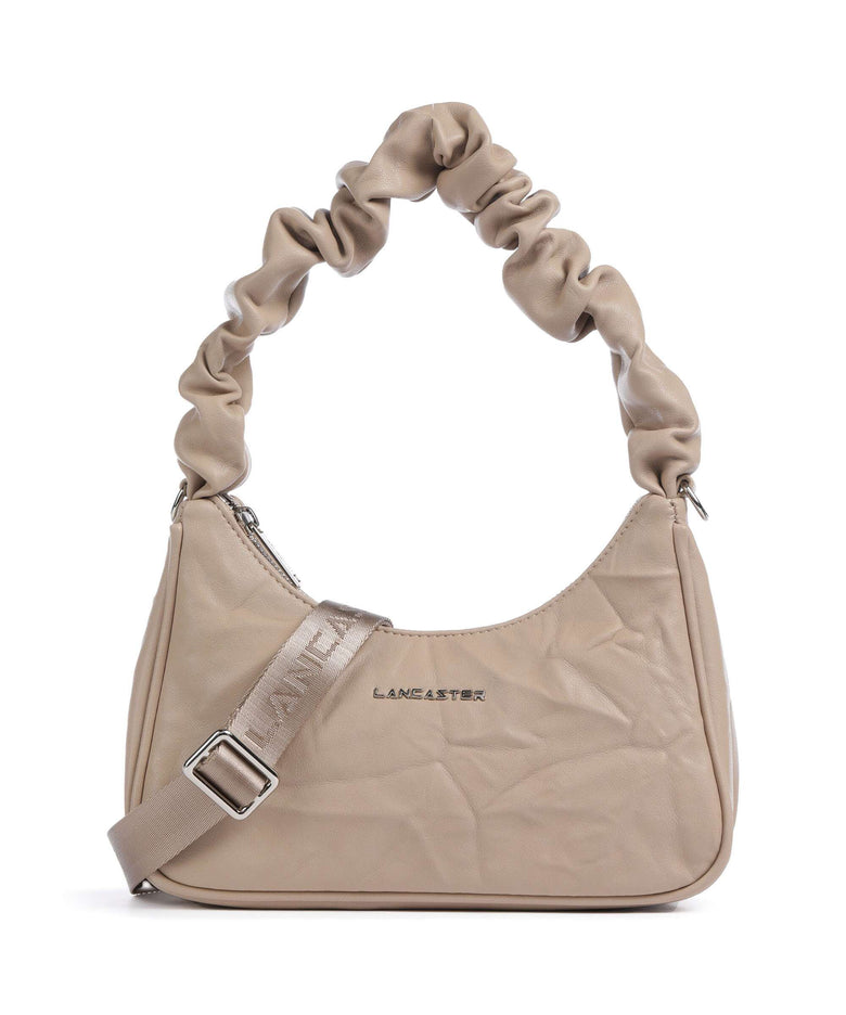 Lancaster Actual Froissé Shoulder bag beige foncé