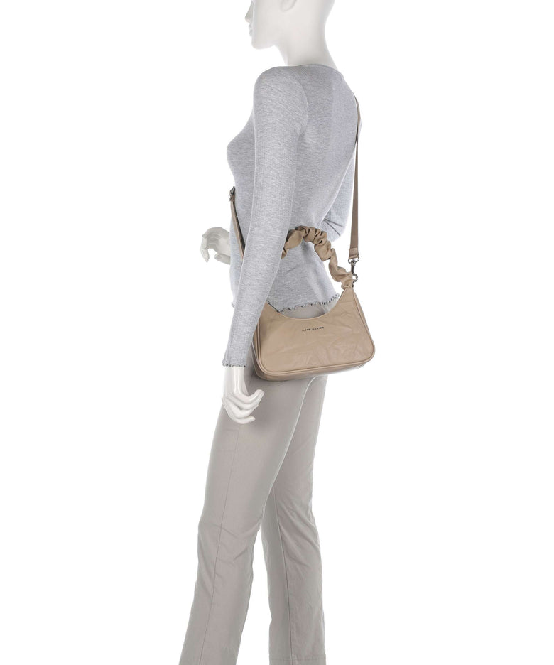 Lancaster Actual Froissé Shoulder bag beige foncé