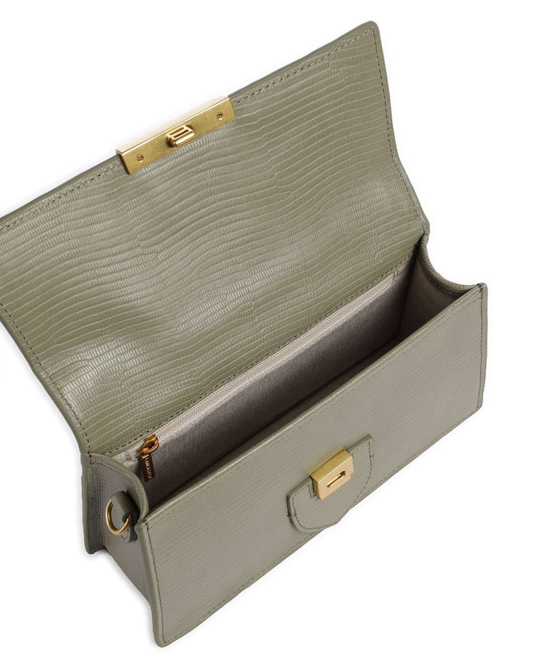 Lancaster Exotic Ily Crossbody bag olive/lézard