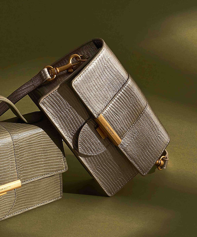 Lancaster Exotic Ily Crossbody bag champagne/lézard