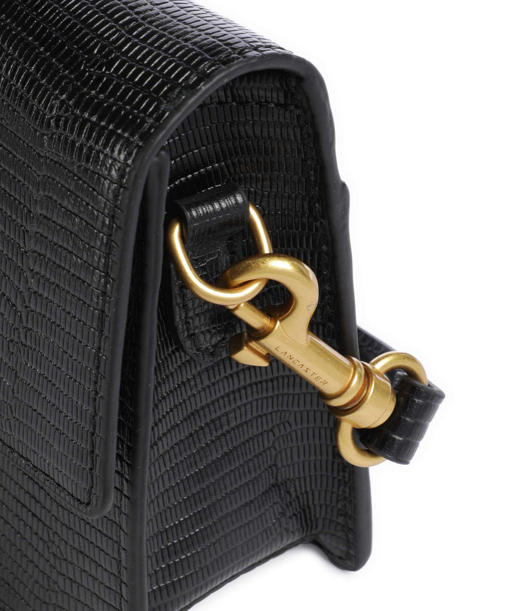 Lancaster Exotic Ily Crossbody bag noir/lézard