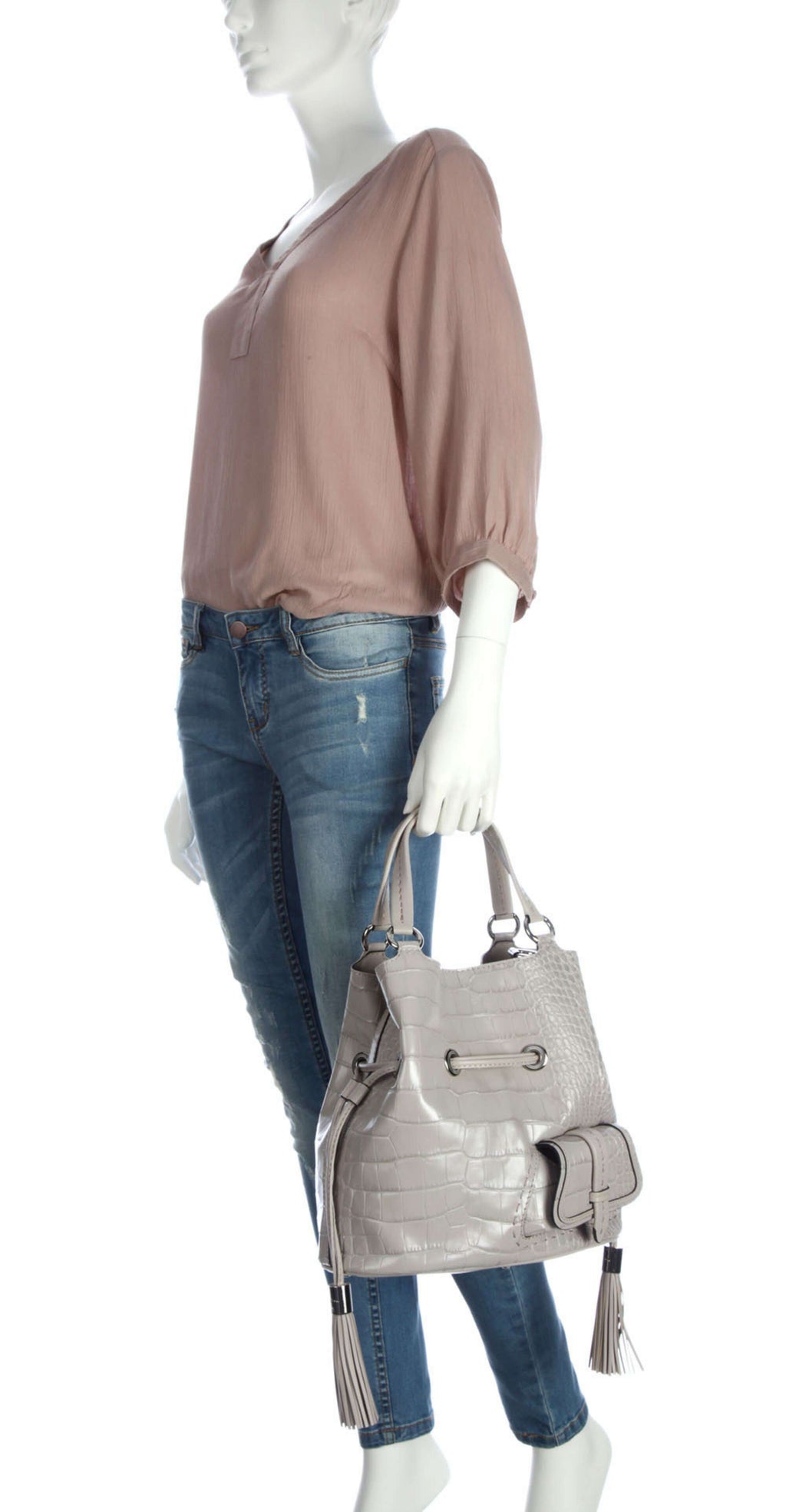 Lancel Premier Flirt Hobo bag grey taupe
