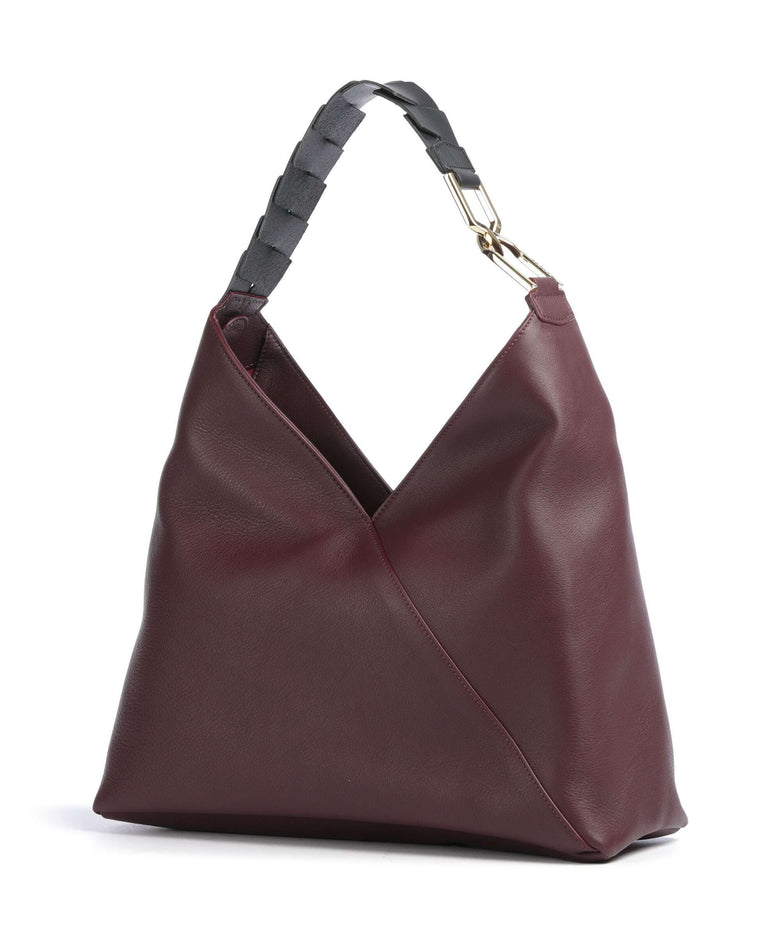 Lancel Pagode L Hobo bag cassis/black