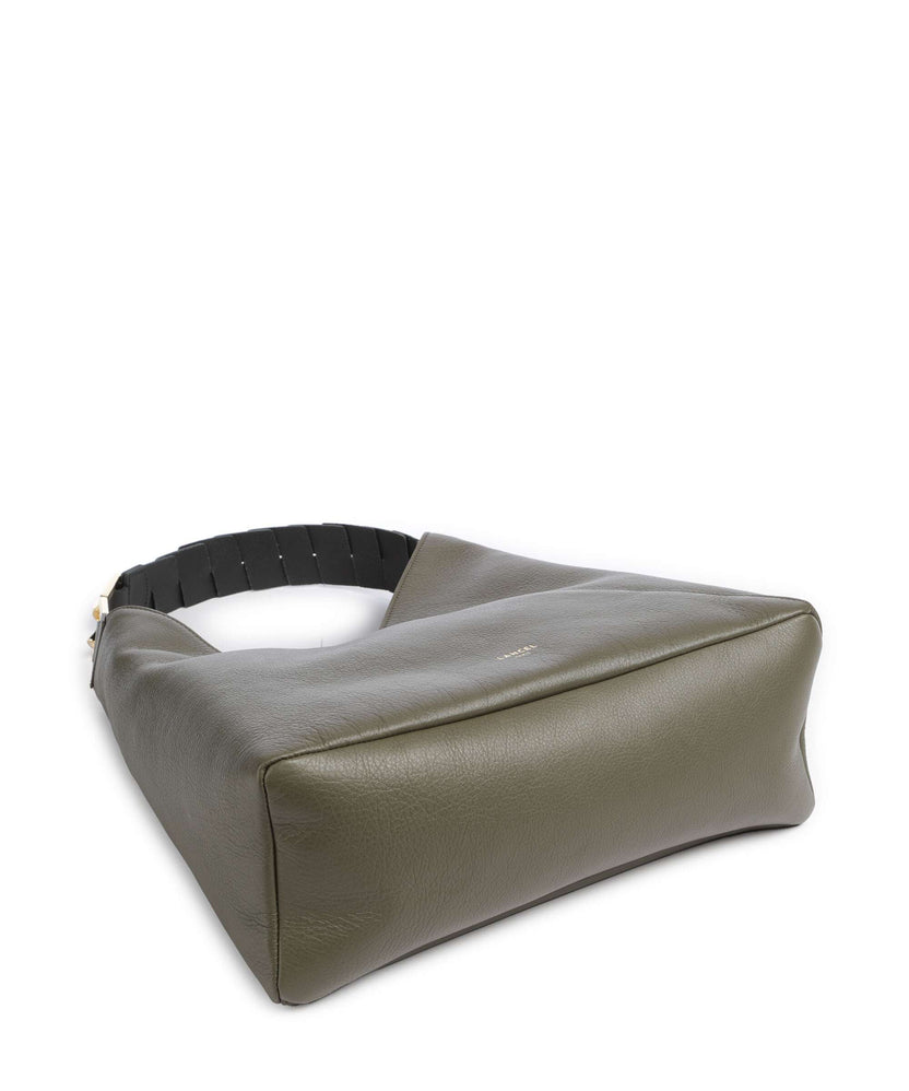 Lancel Pagode L Hobo bag dark khaki/black
