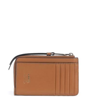 Lancel Origami Porta carte di credito camel