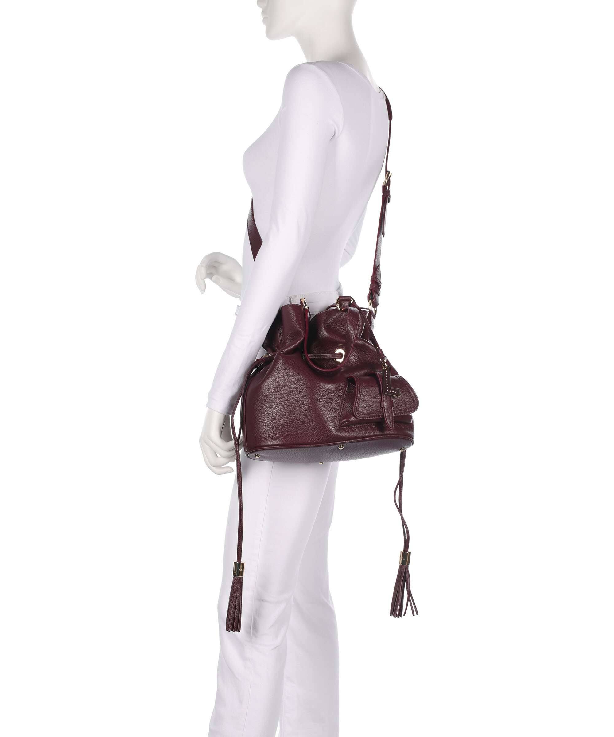 Lancel Premier Flirt M Bucket bag cassis