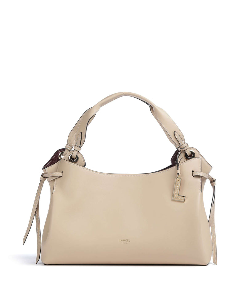 Lancel Swann M Hobo bag cappuccino