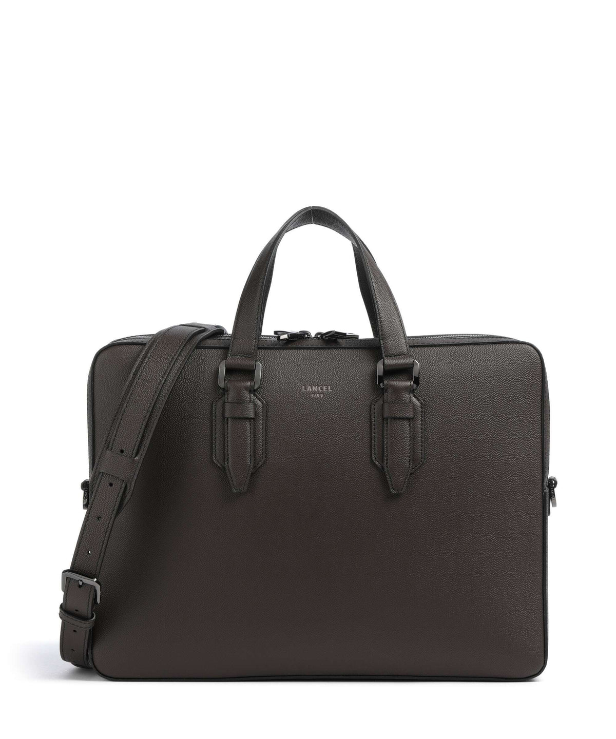 Lancel Charlie Briefcase macadamia