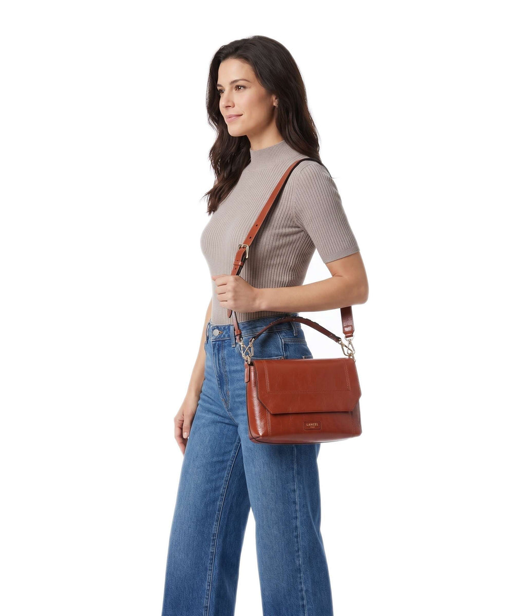 Lancel Ninon M Handbag brick