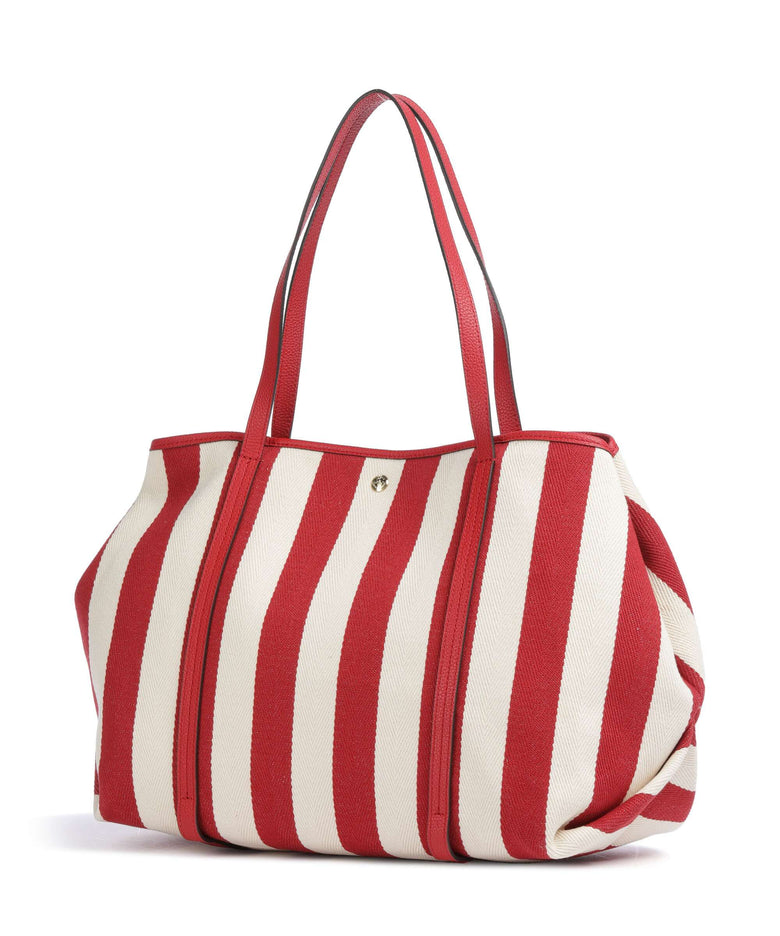 Lauren Ralph Lauren Emerie Extra Large Tote bag natural/festive red stripe