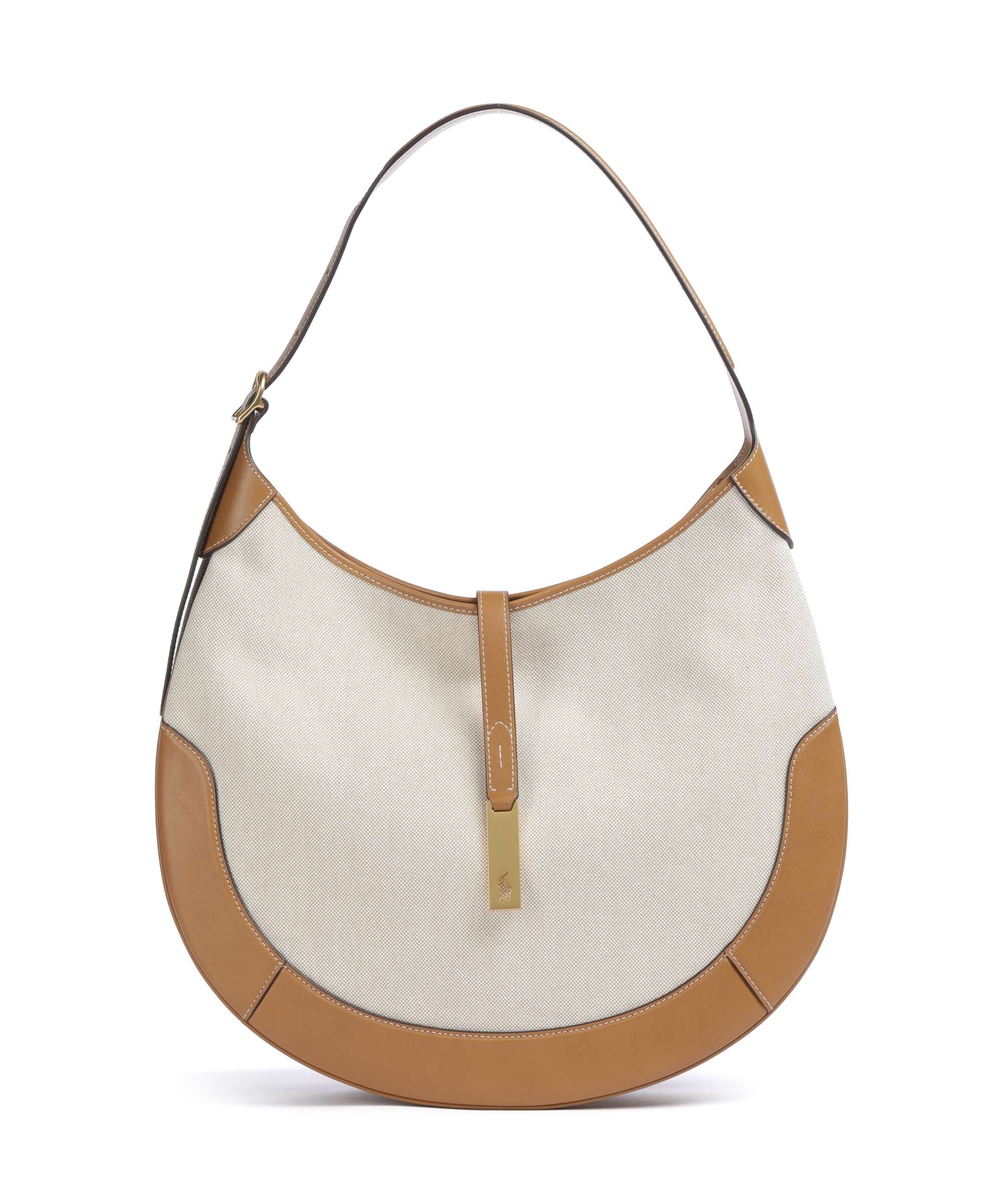Polo Ralph Lauren ID Collection Medium Hobo bag natural/tan