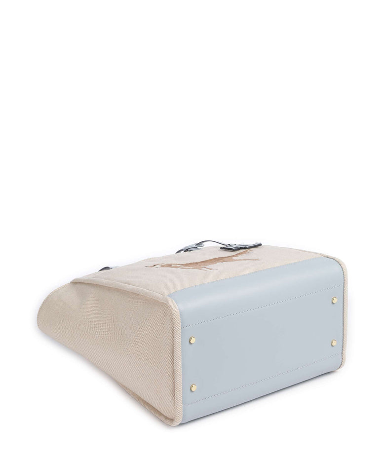 Lauren Ralph Lauren Cameryn Large Tote bag natural/buff canvas/alpine blue