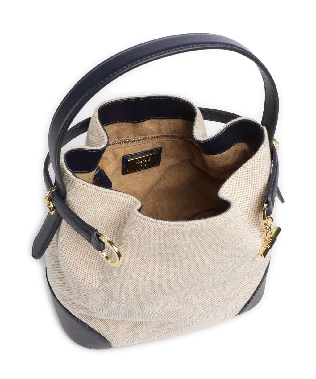 Lauren Ralph Lauren Blaike Medium Bucket bag natural/buff canvas/refined navy