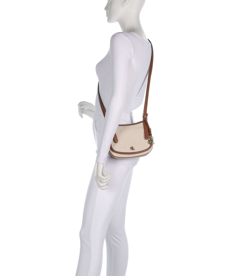 Lauren Ralph Lauren Marcy Medium Crossbody bag natural/buff canvas/lauren tan